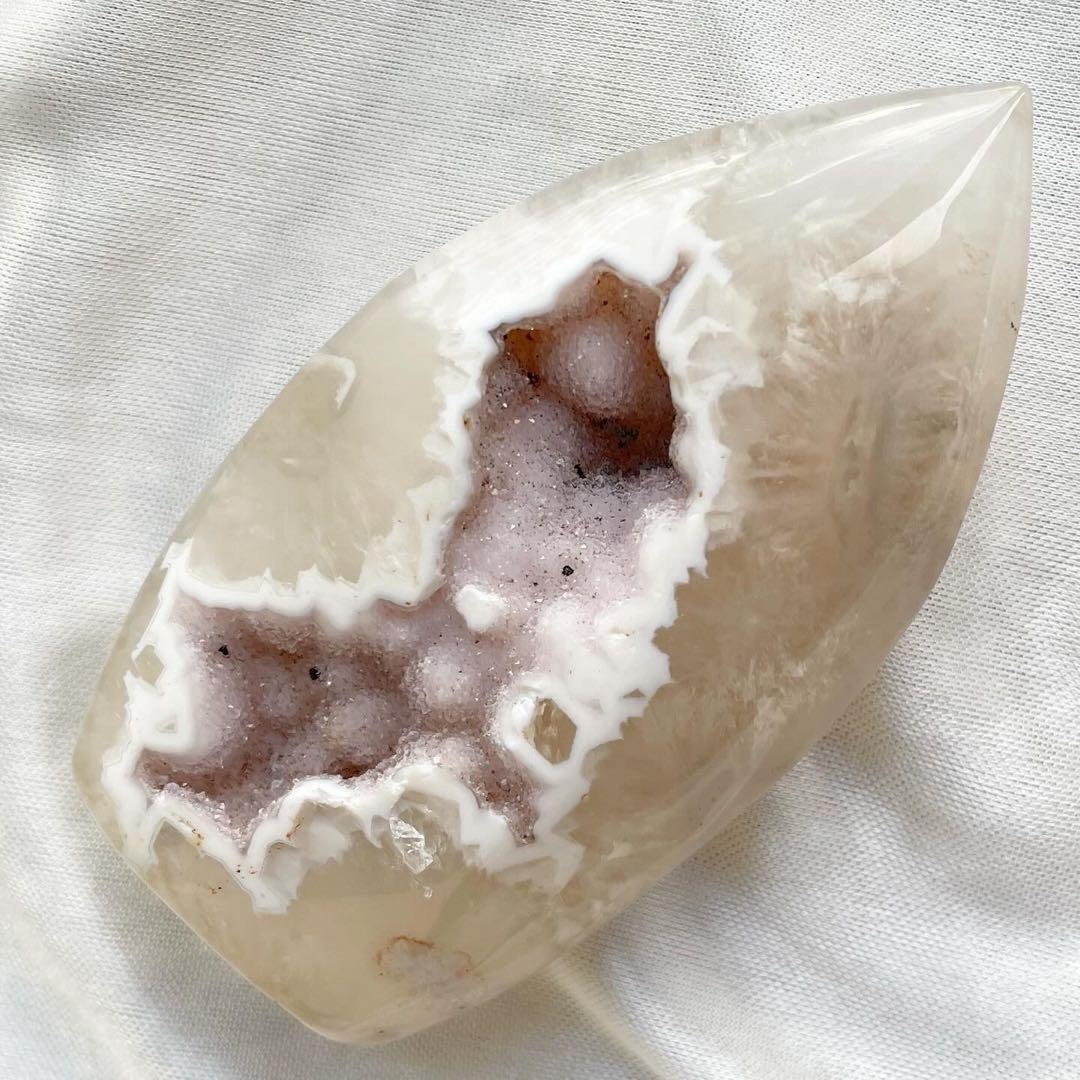 【在庫SALE✨】レア！ ピンクジオード 桜瑪瑙アメジストジオード 天然石　笑口