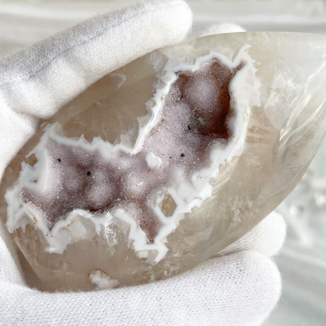 【在庫SALE✨】レア！ ピンクジオード 桜瑪瑙アメジストジオード 天然石　笑口