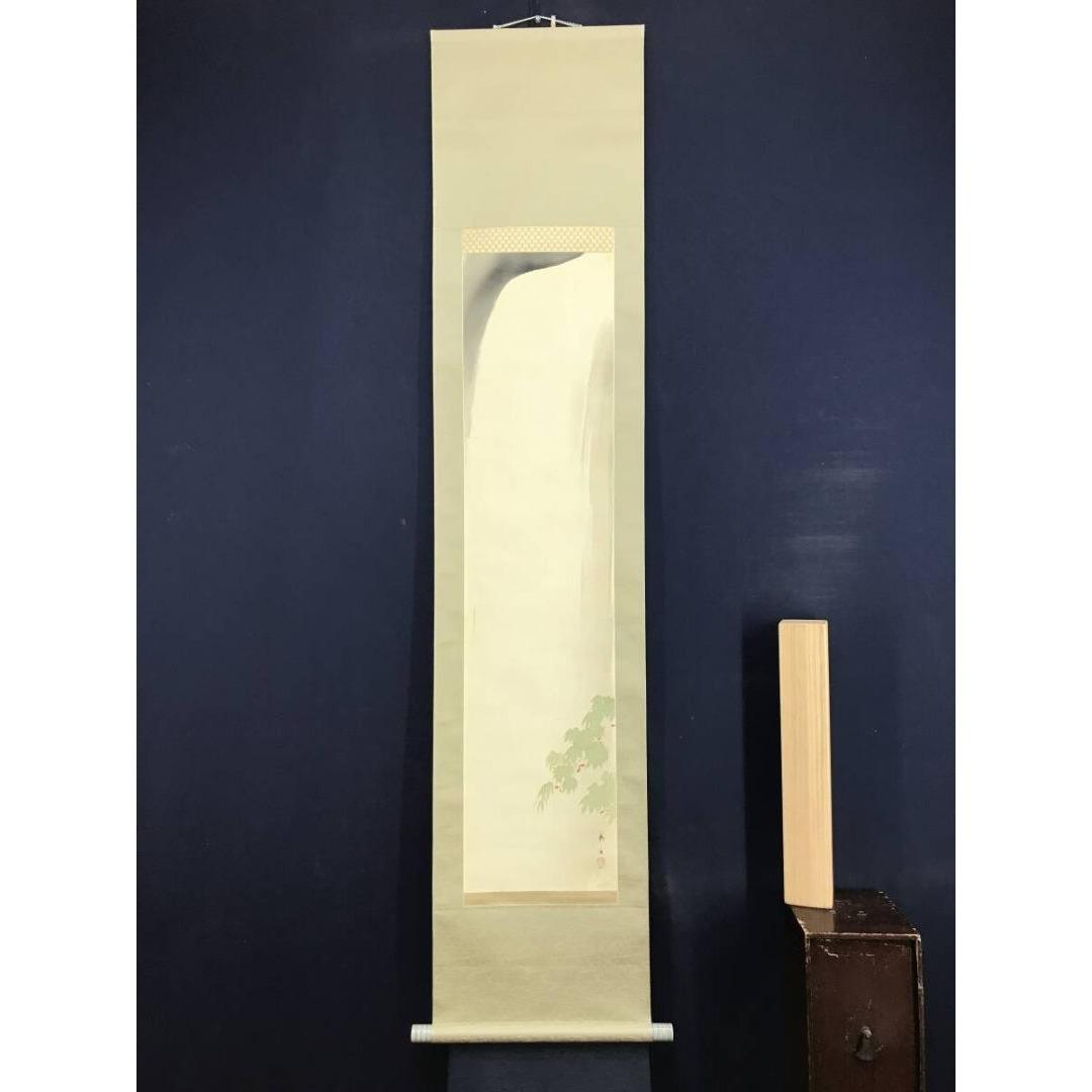 真作/作者不詳/瀧図/滝図/瀑布図/夏の掛軸/掛軸☆宝船☆AK-819