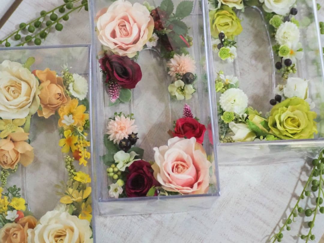 造花　ティッシュケース　ギフト　プレゼント　フェイクグリーン