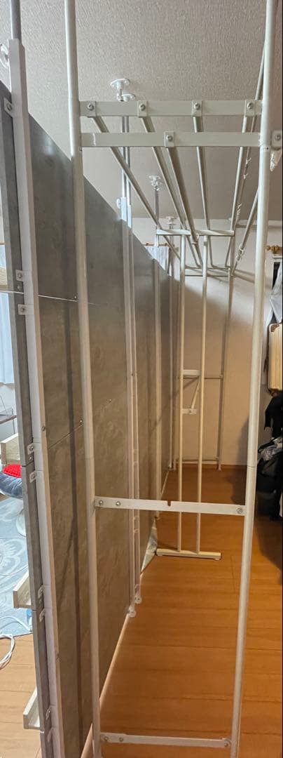 相模原【直接受取り優先】突っ張りクローゼットハンガーラックワイド 衣類収納