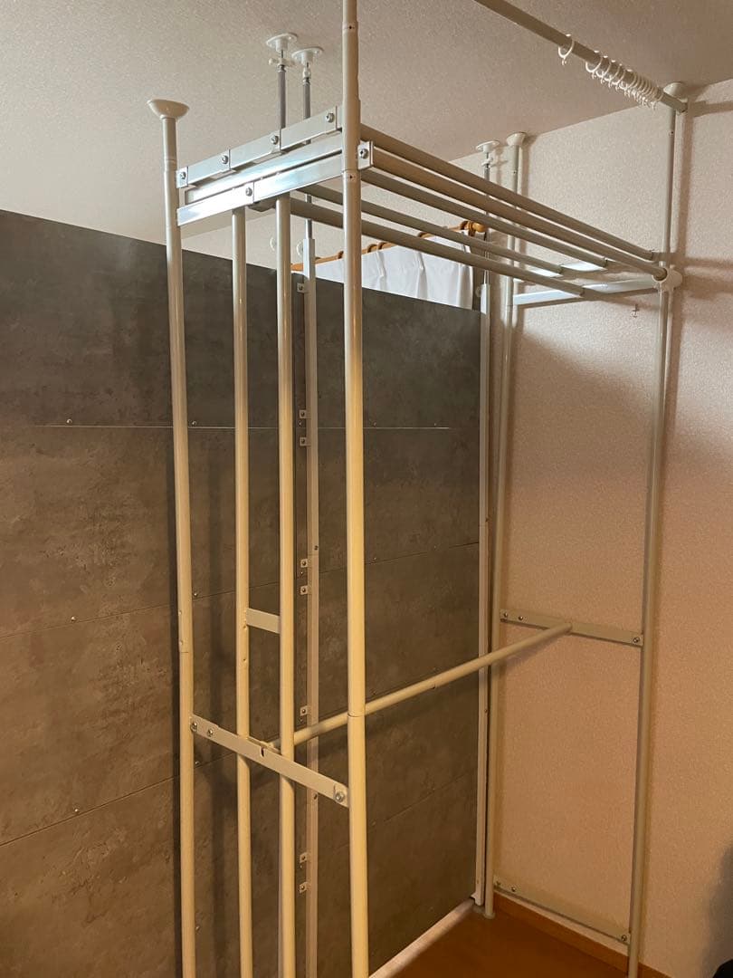 相模原【直接受取り優先】突っ張りクローゼットハンガーラックワイド 衣類収納