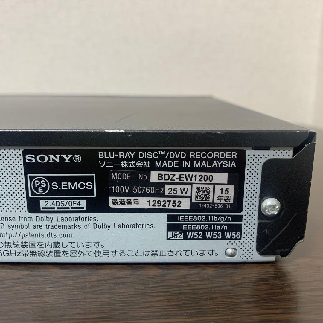 SONY BDZ-EW1200 1TB 2番組録画 Wi-Fi 動作品