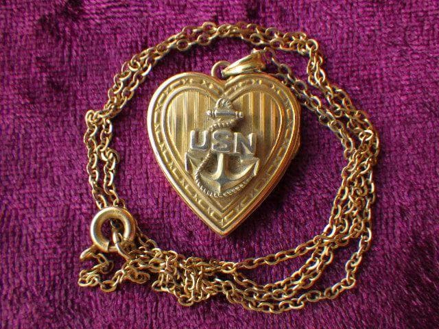 【1940年代頃】USN 米海軍 12K金張 ミリタリー ヴィンテージネックレス