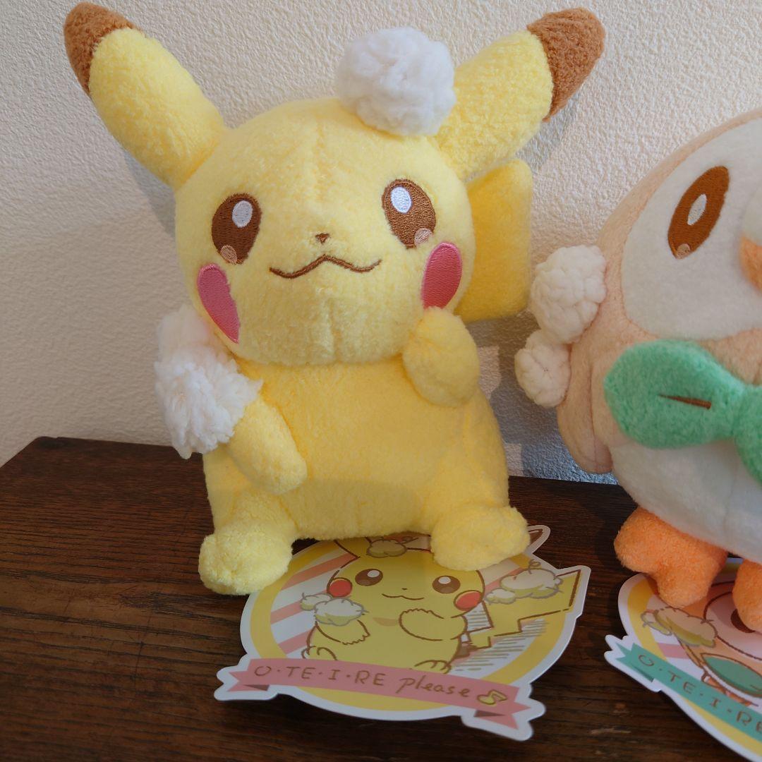 2017 ポケモンセンター　ぬいぐるみ　OTEIRE　モクロー　ピカチュウ