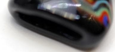 帯留め  ガラス工芸家の創作した一点物 トンボ玉