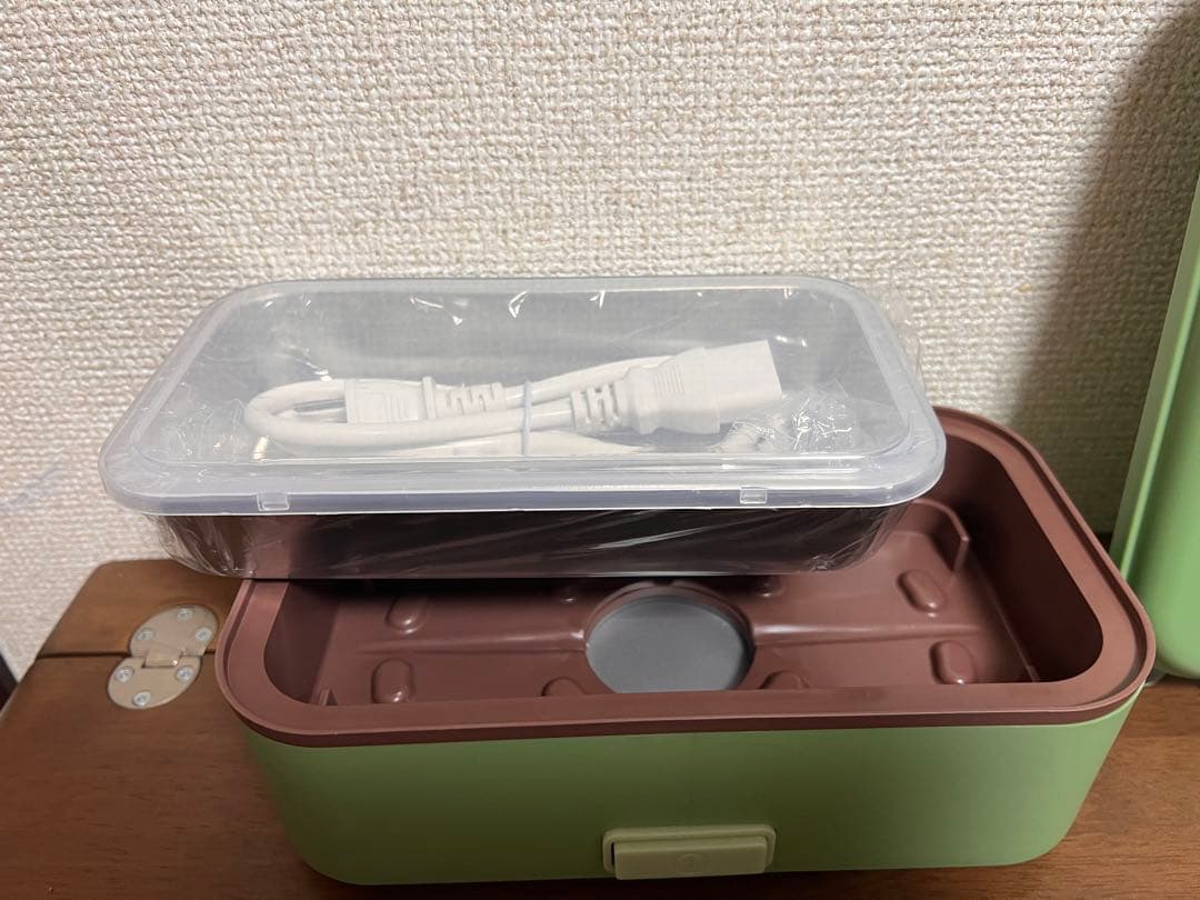 電熱弁当箱 自炊式 ミニ炊飯器 2層蒸し器 弁当箱 自宅 オフィス 通学 旅行