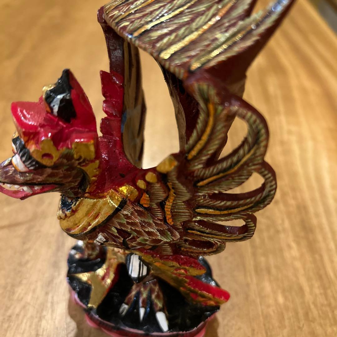 バリ島 神話の鳥 ガルーダ 木彫り彫刻 オブジェ 魔除け