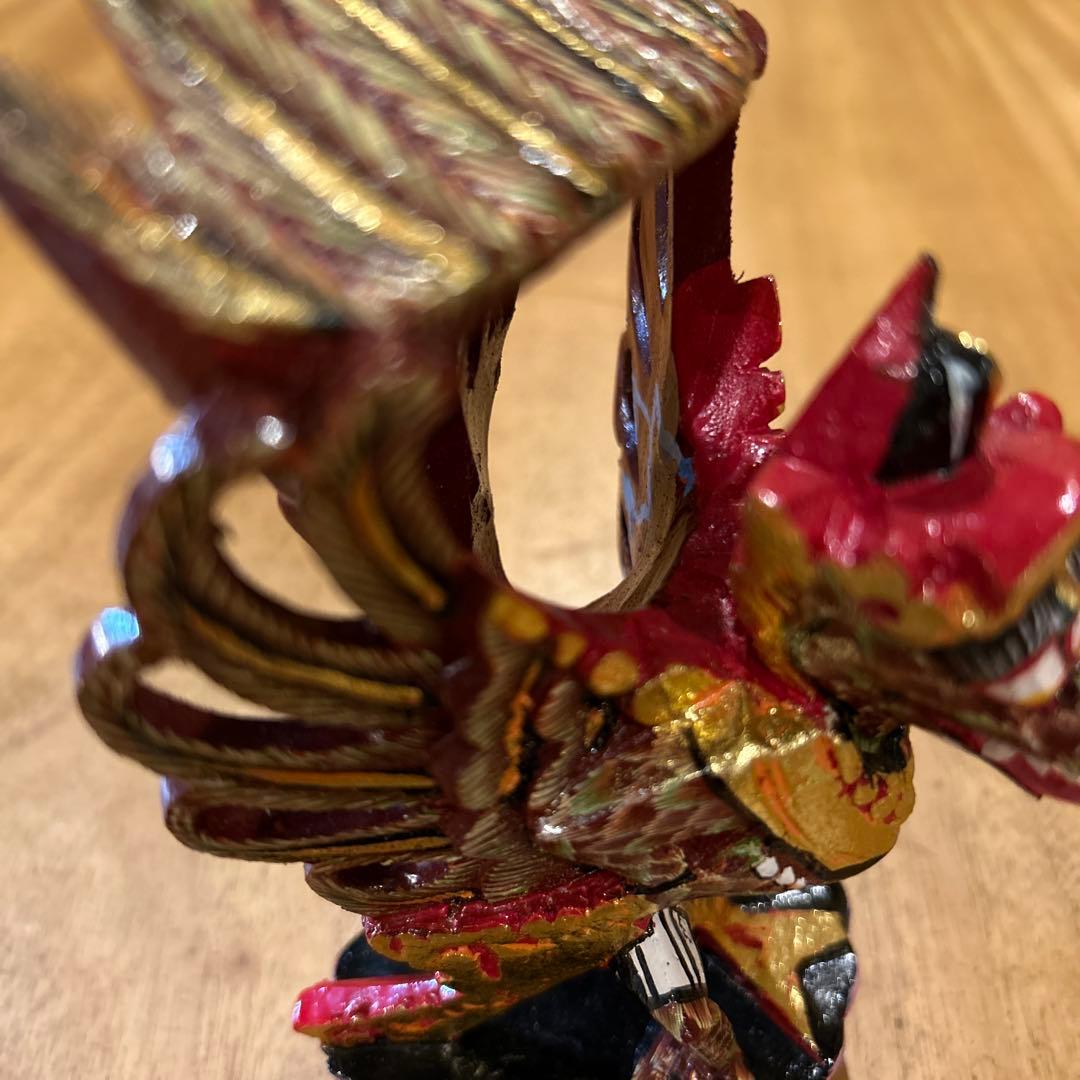 バリ島 神話の鳥 ガルーダ 木彫り彫刻 オブジェ 魔除け