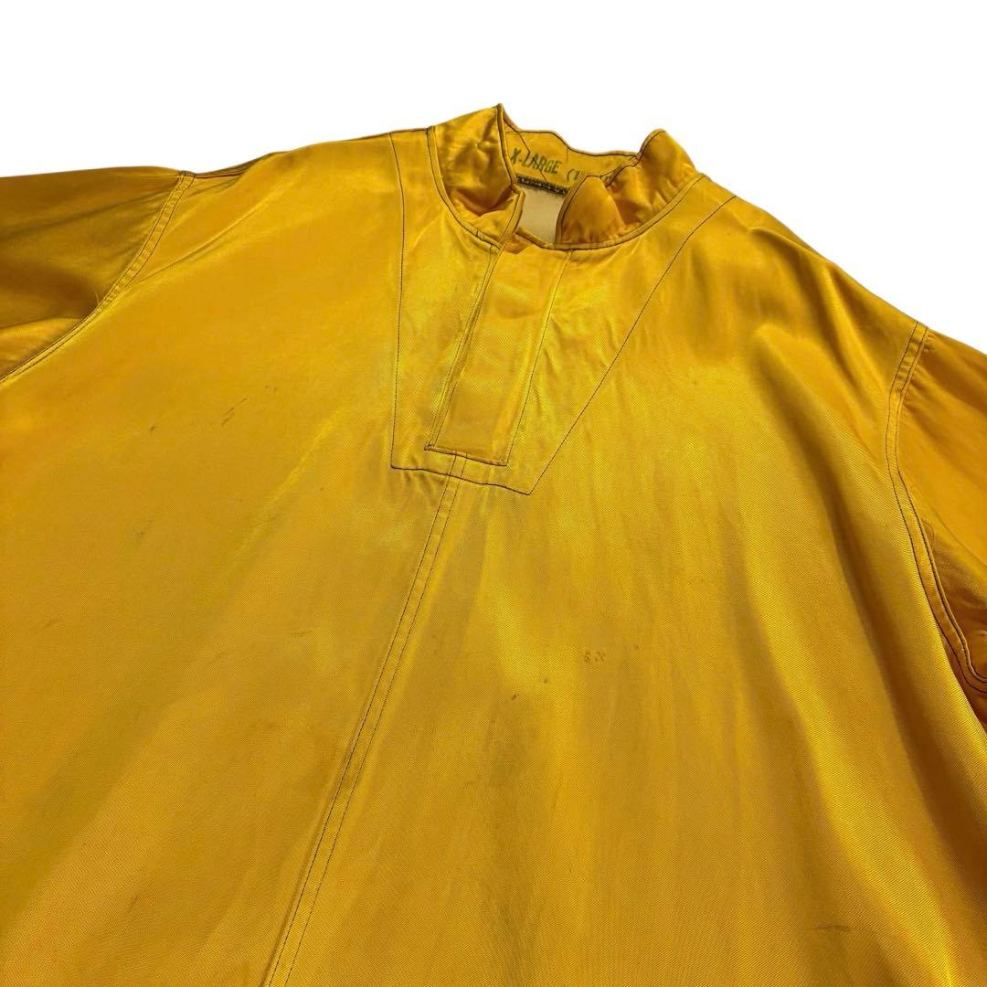 60s USNAVY フライトデッキクルー サマージャケット XL 黄色 黒