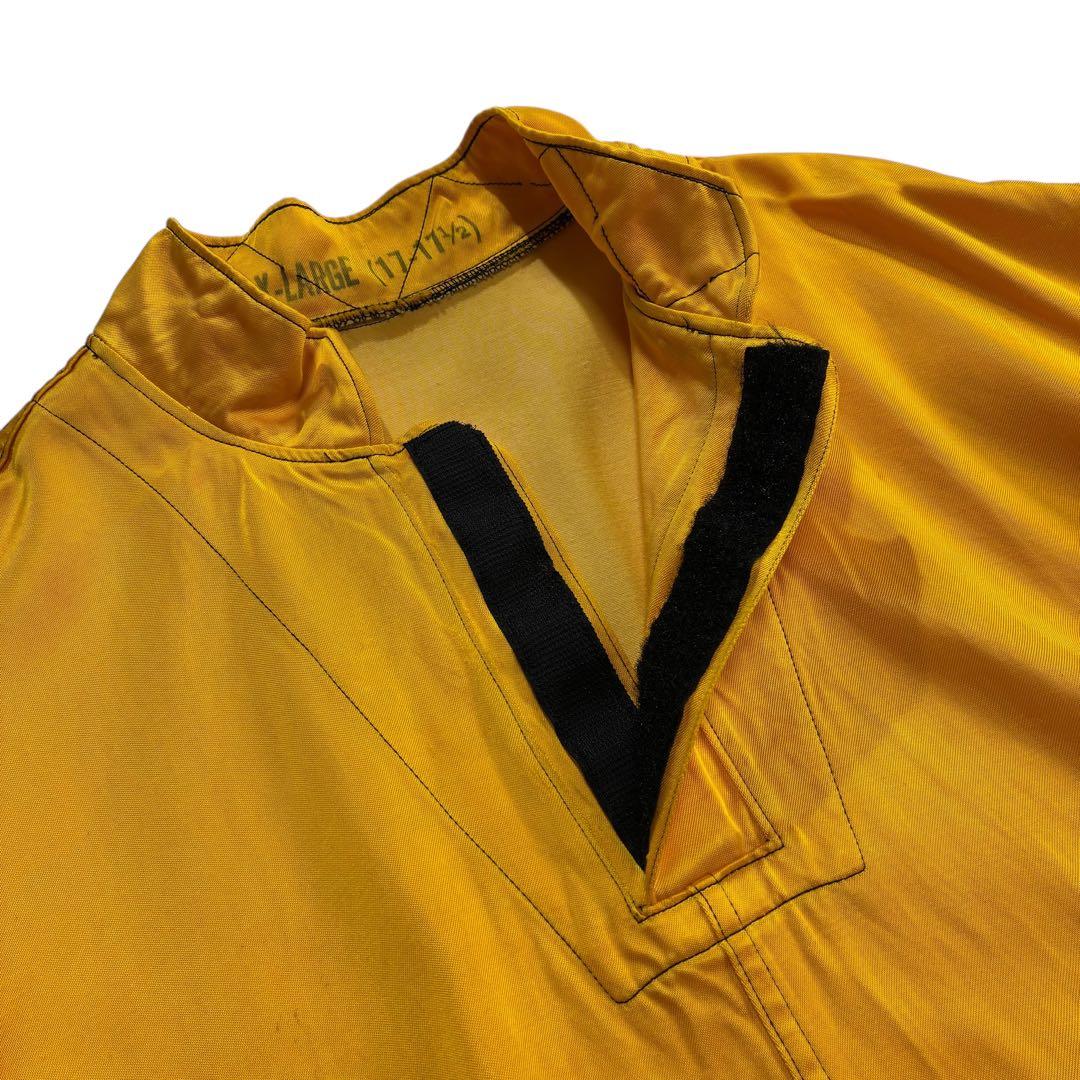 60s USNAVY フライトデッキクルー サマージャケット XL 黄色 黒