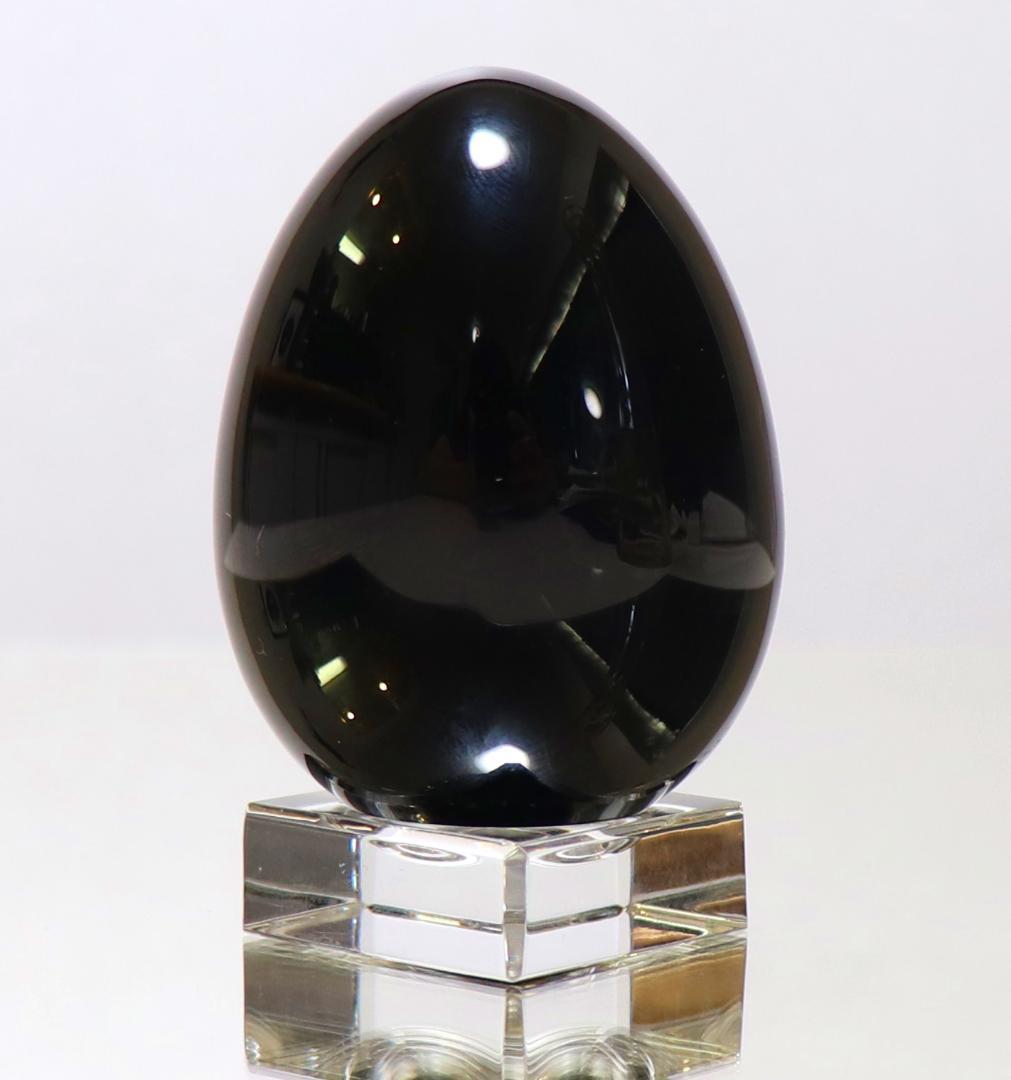 バカラ レアカラー イースターエッグ ブラッククリスタル ヴィンテージ 黒 卵型