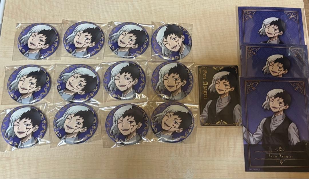 Theキャラ 缶バッジ　カード　ゲン　ドクスト　ブラックスーツ　ジャンフェス