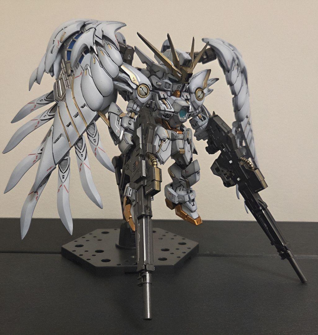 MGSD ウイングガンダムゼロ EW スノーホワイトプレリュード 全塗装完成品