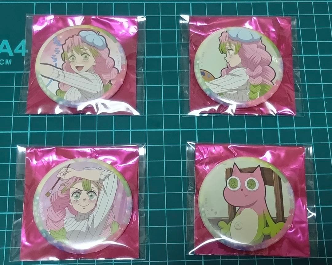 【鬼滅の刃】　キメツ学園物語　刀鍛冶の里編　缶バッジ　甘露寺蜜璃　7種８点セット