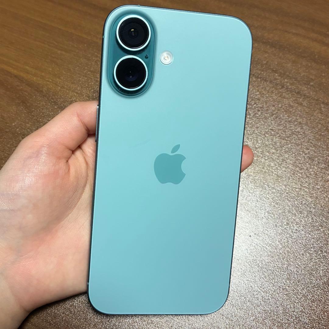 美品 iPhone16 128GB バッテリー100% SIMフリー ティール