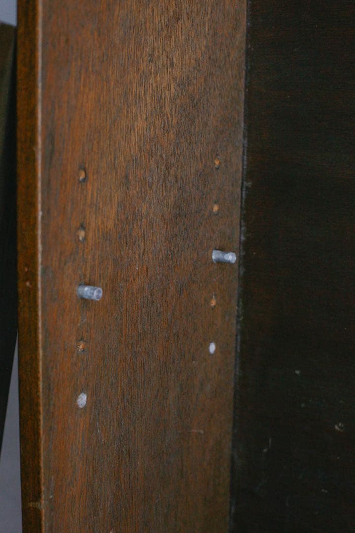 本棚　収納棚　ブックシェルフ キャビネット　ラワン材 古家具　アンティーク家具