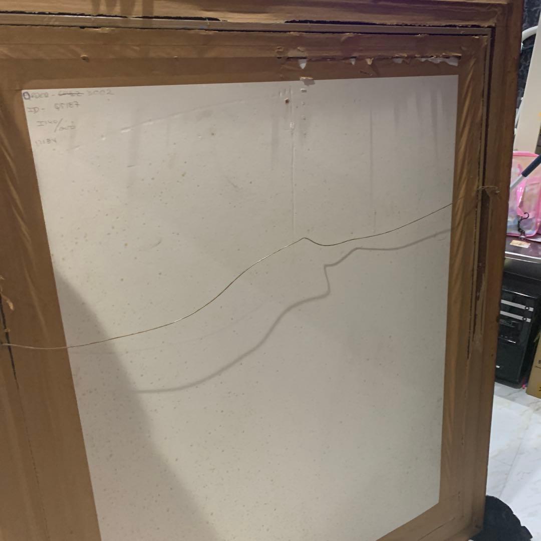 M. M. M. 油彩画 金色フレーム