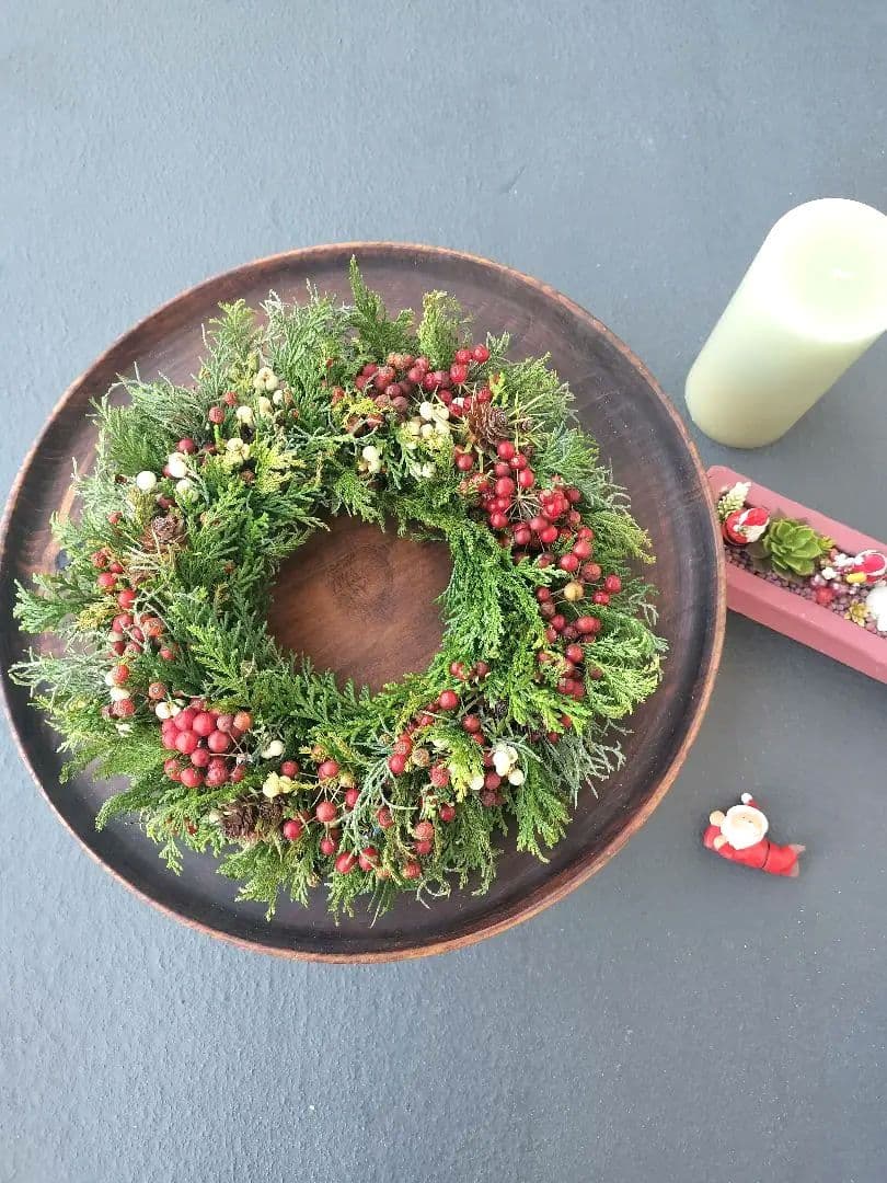ドライフラワー＊クリスマスリース