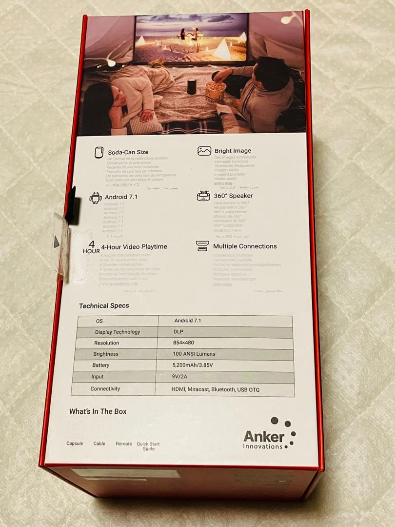 Anker Nebula Capsule プロジェクター　D4111512