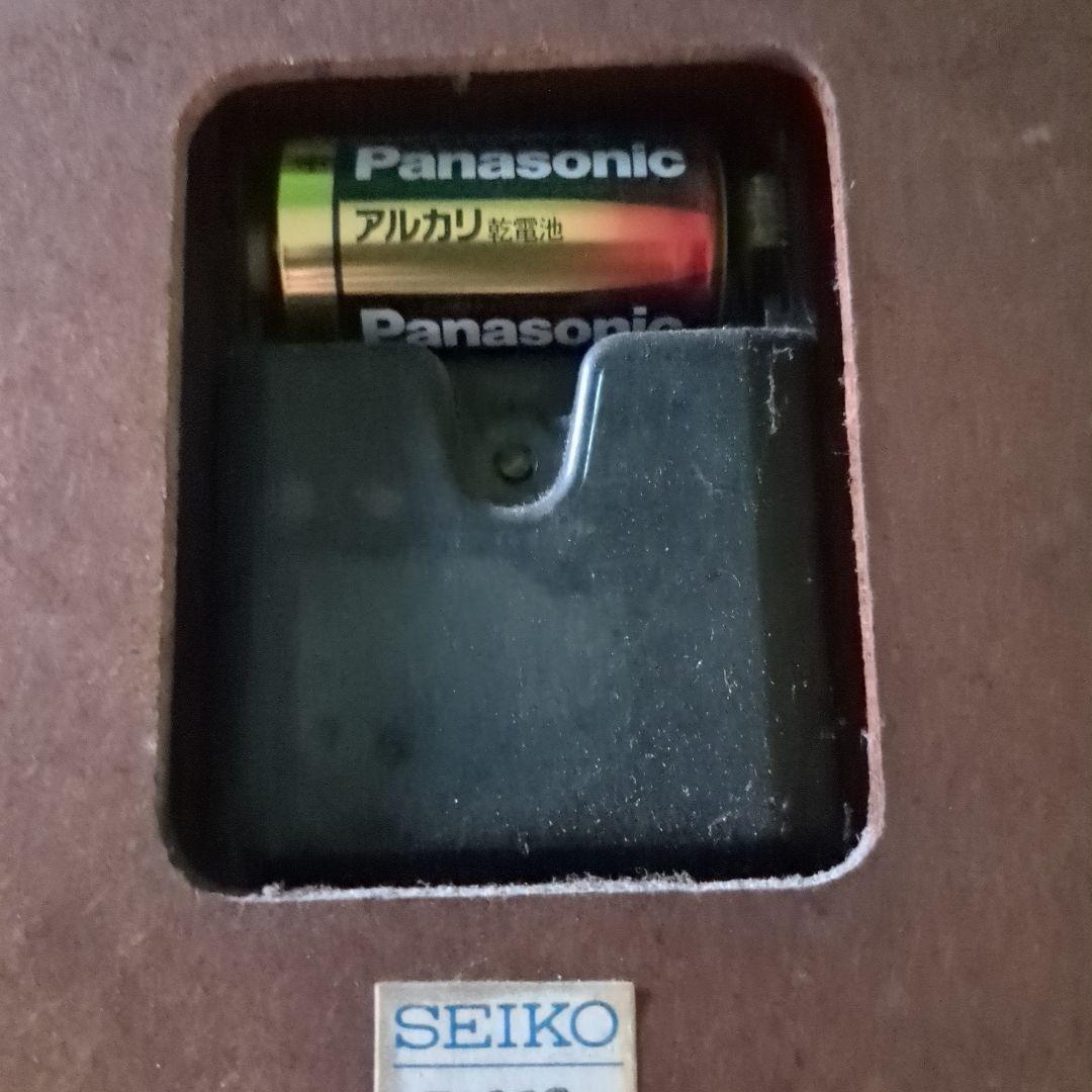 【36㌢】昭和レトロ　SEIKO アナログ掛時計 クリーム色 　ビンテージ時計