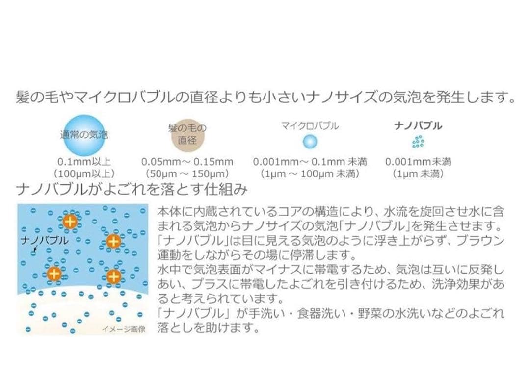 ★ナノバブル発生キット★キッチン水栓用★ND-NBKS★微細気泡★洗浄革命★