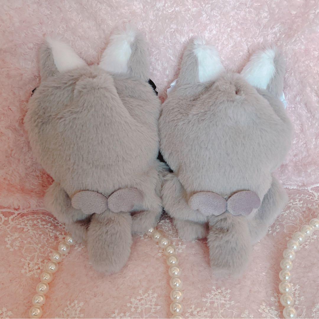 b.220 ぬい服 12cm ちびぐるみ 着ぐるみ グレー 狼セット