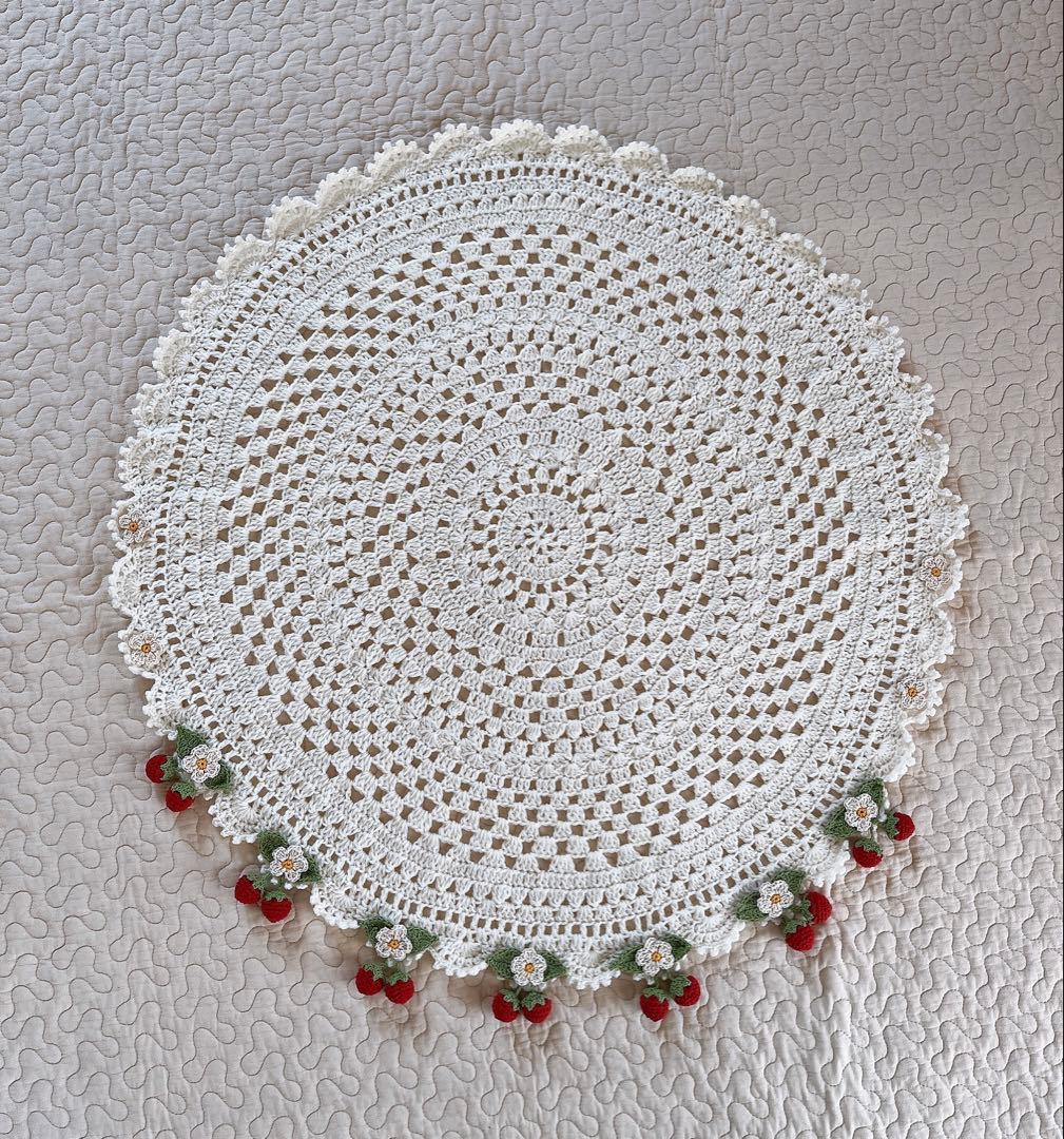 サークルブランケット＊いちご＊ハンドメイド