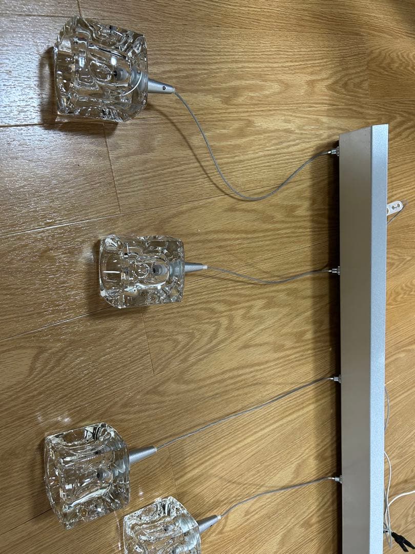 KISHIMA　５灯　ガラスキューブ　ペンダントライト　ハロゲン灯