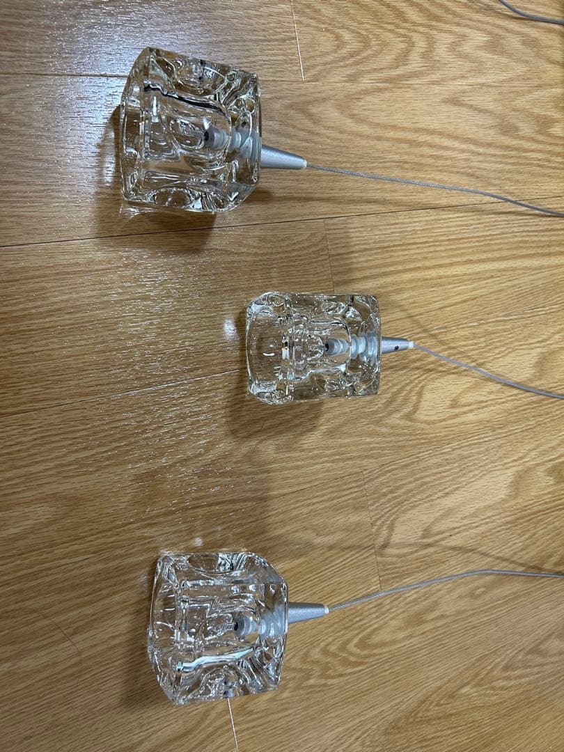 KISHIMA　５灯　ガラスキューブ　ペンダントライト　ハロゲン灯