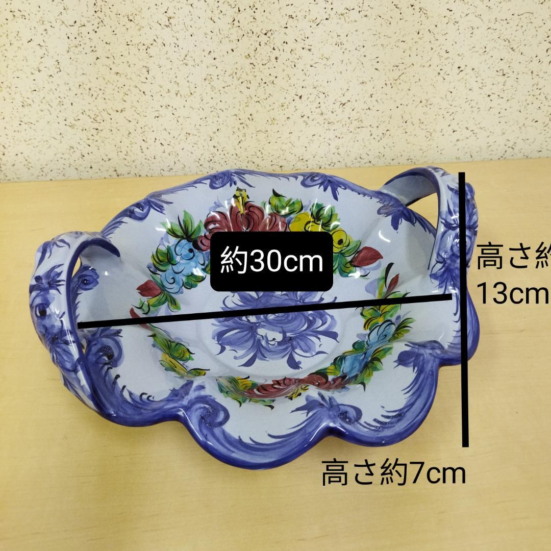 ポルトガル製 輸入雑貨 美しい伝統柄の陶器絵皿 ブルー 花柄 陶器 手描き