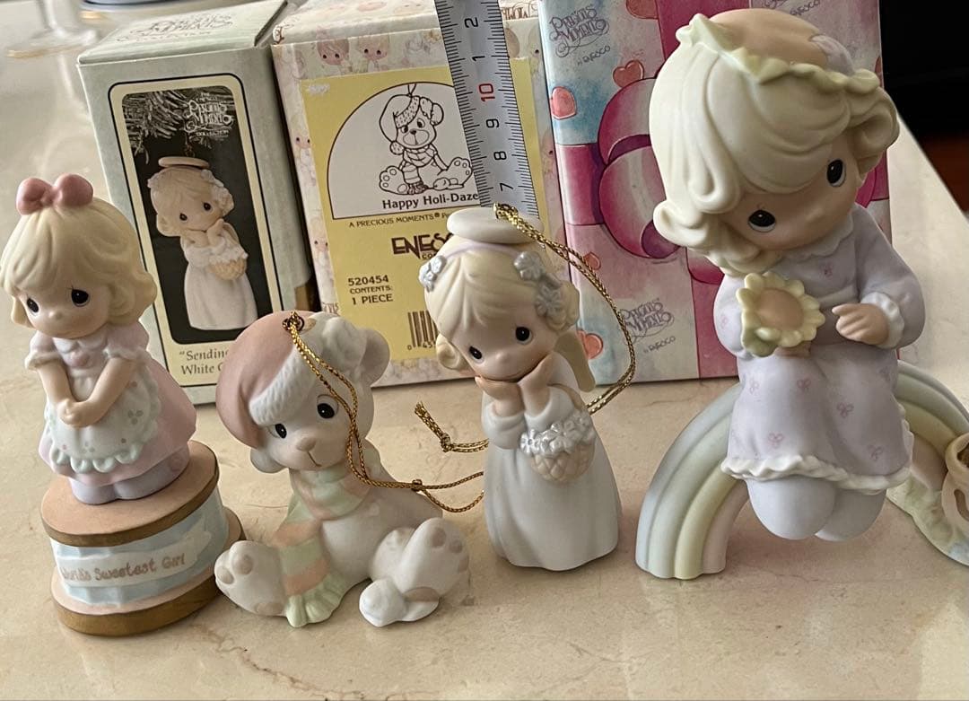 プレシャスモーメント4体アメリカ　ヴィンテージ　3箱付き