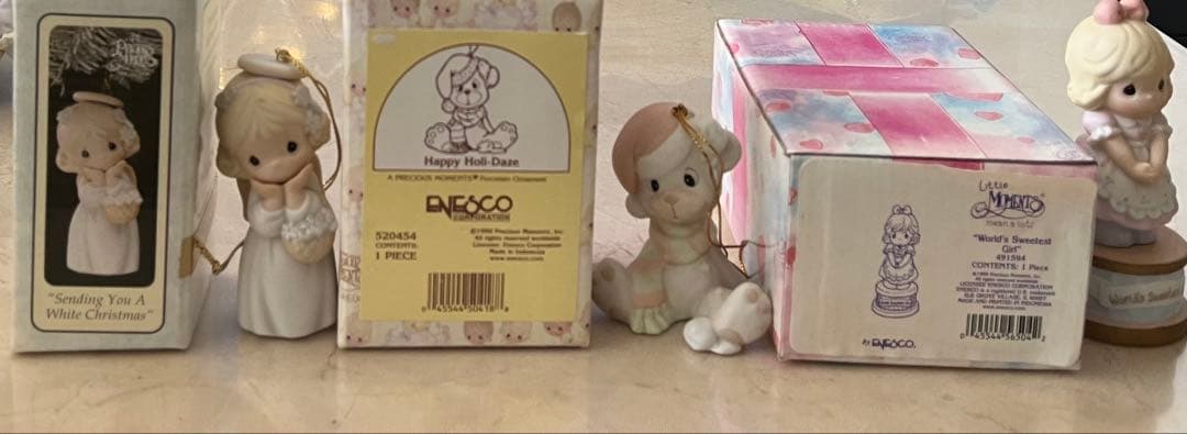 プレシャスモーメント4体アメリカ　ヴィンテージ　3箱付き
