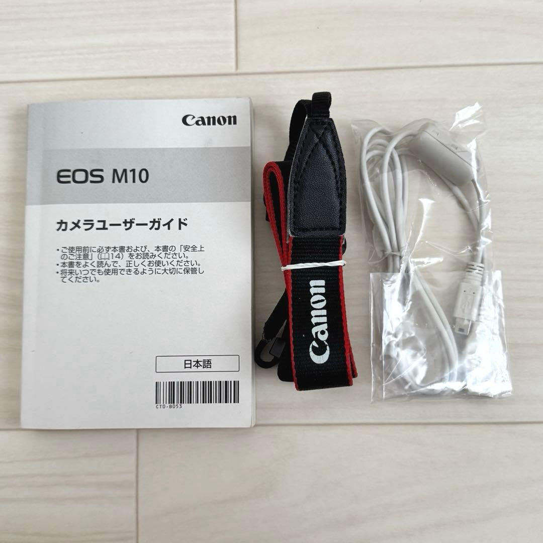 【美品】Canon EOS M10 ダブルレンズキット ブラック グリップ付き