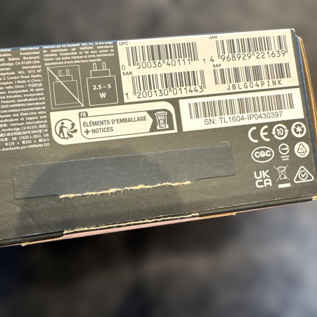 【新品未使用】JBL GO4 ワイヤレススピーカー ピンク
