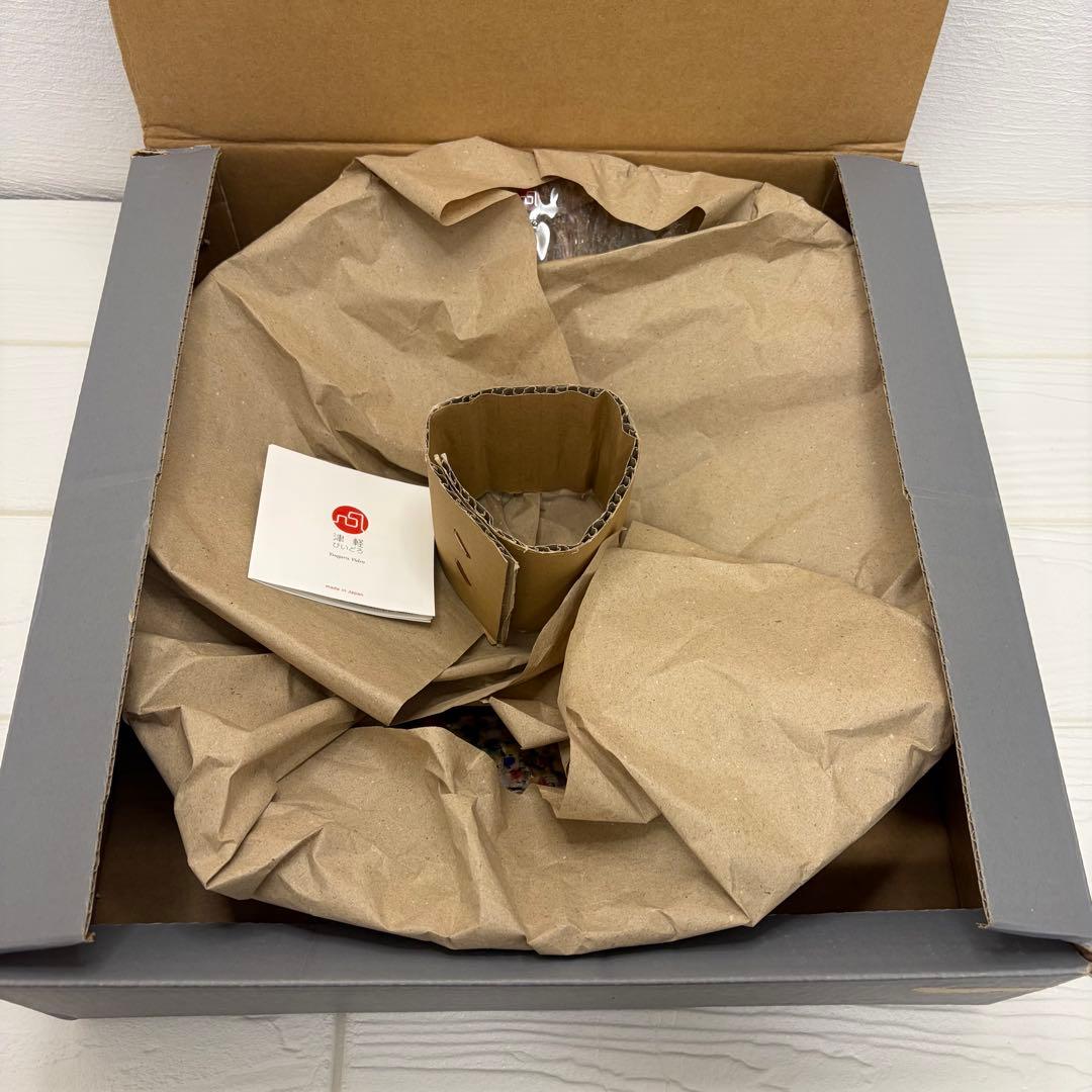 津軽びいどろ ねぶた 水盤 大皿 大鉢 直径34.5cm 箱付