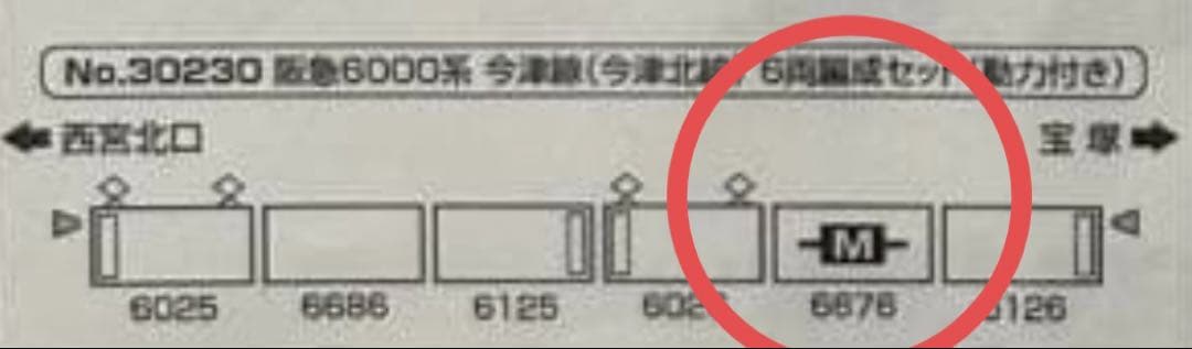 【全車tn化】GM 阪急 6000系 新塗装 6026編成 今津北線 3両セット