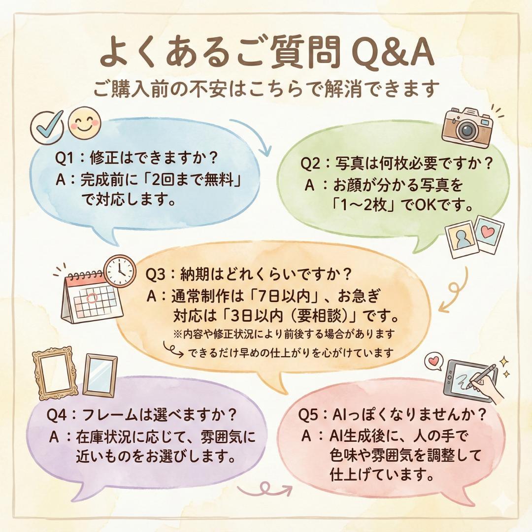 【 まゆまゆ 様】大切な想いを形にあたたかい 似顔絵オーダー 名前ポエム 名前詩