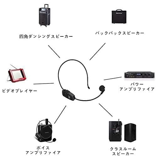 2.4G ワイヤレス ヘッドセット マイク ロフォン ステージ ポータブル拡声A