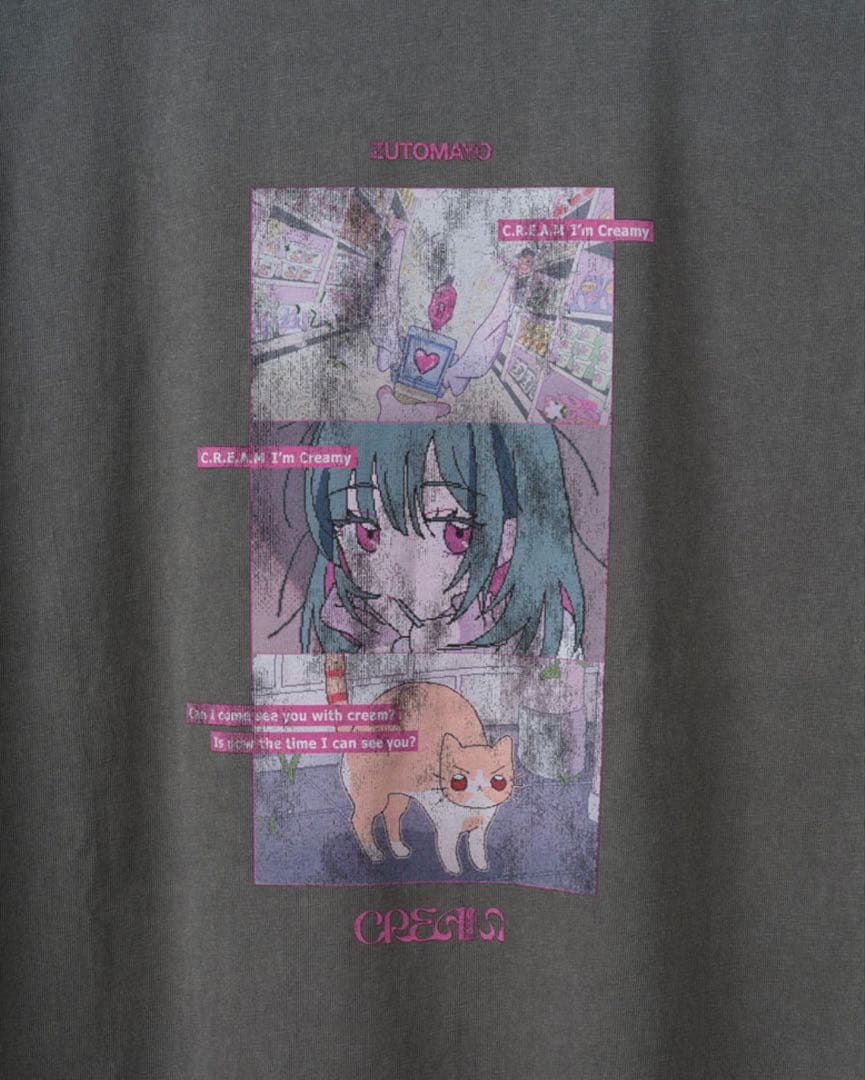 ずっと真夜中でいいのに。Tシャツ　XL クリーム　ヴィンテージ　Tシャツ