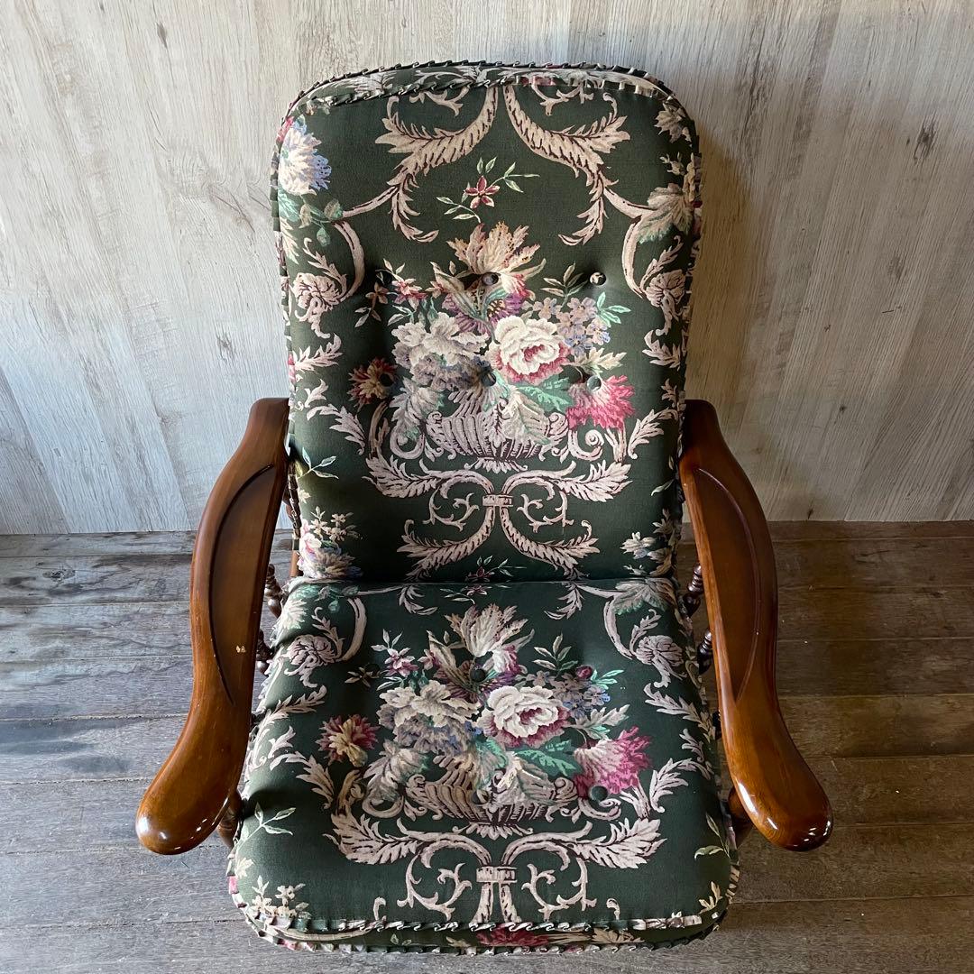 karimoku カリモク コロニアル クラシック花柄 リクライニングソファ