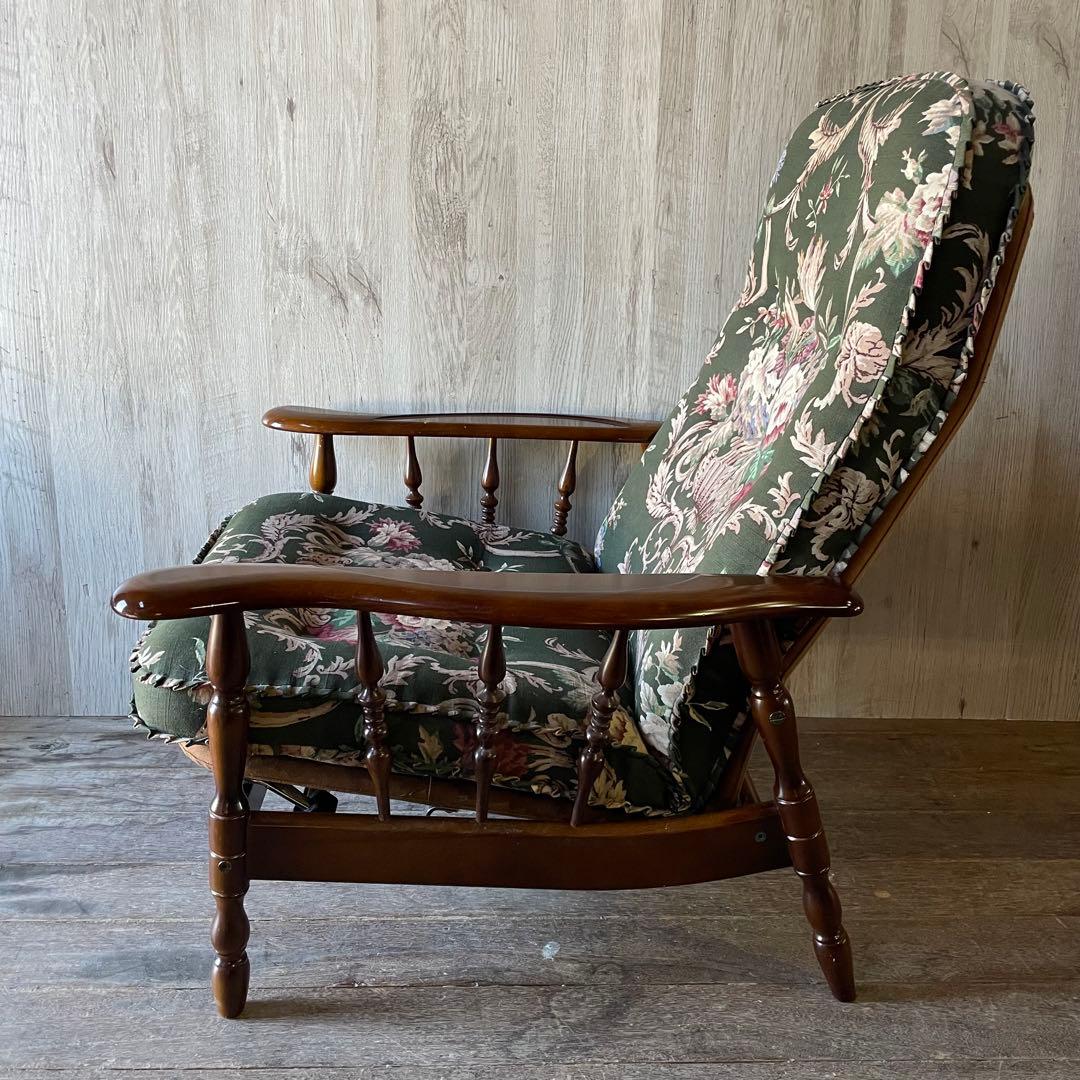 karimoku カリモク コロニアル クラシック花柄 リクライニングソファ