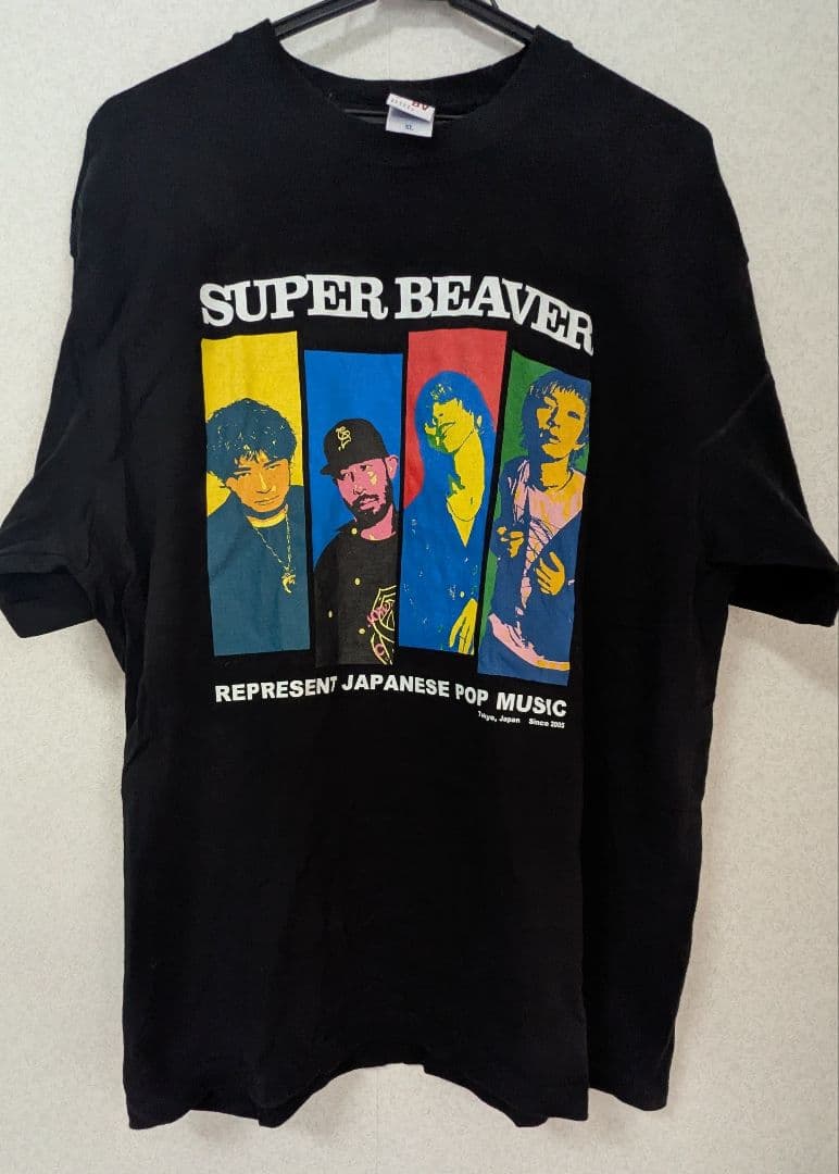 A*A様 スーパービーバー Tシャツ ポップアート ブラック XL