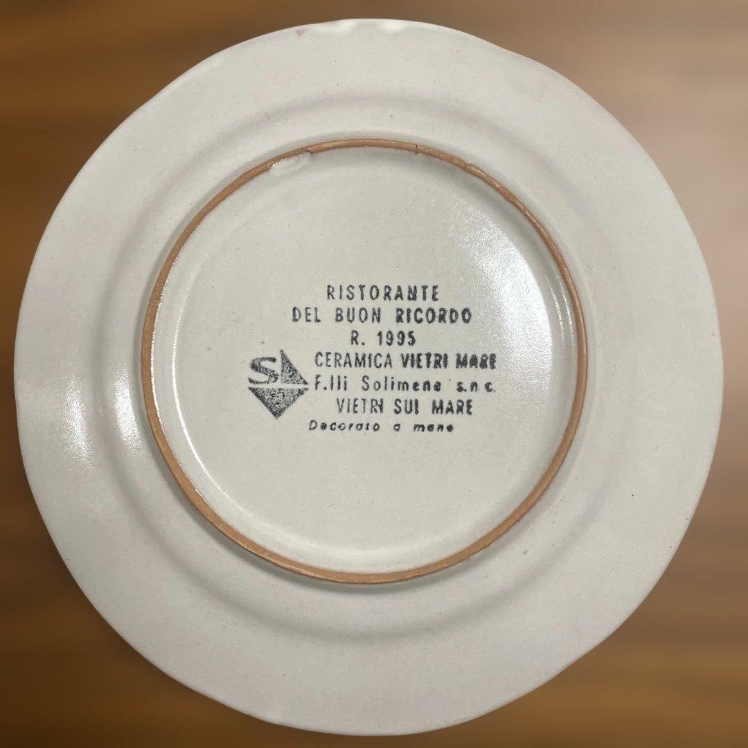 ブオンリコルド　TRATTORIA AMELIA 手描き皿 1995年製