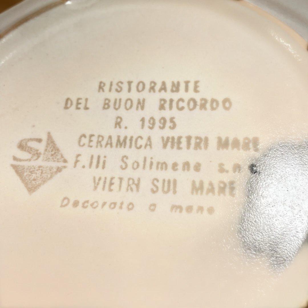 ブオンリコルド　TRATTORIA AMELIA 手描き皿 1995年製