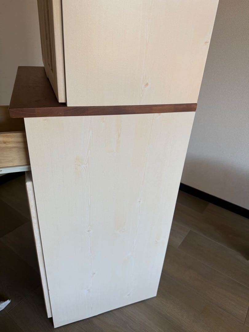 ⭐︎ニトリ おしゃれな食器棚 幅60cm 引取り限定／上下分割／シミ2か所あり