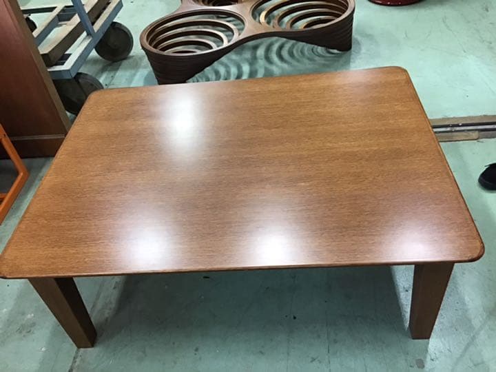 座卓　センターテーブル　天然木突板塗装　120cm 6名掛け