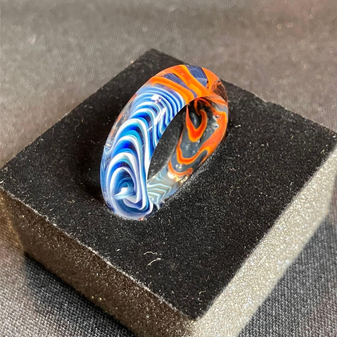 Xodas リング 指輪 ボロシリケイトガラス Fire-Ice