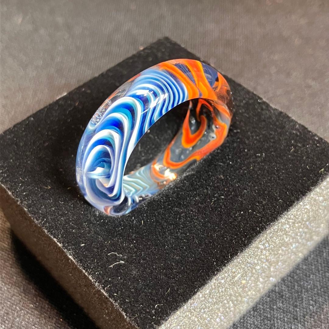 Xodas リング 指輪 ボロシリケイトガラス Fire-Ice