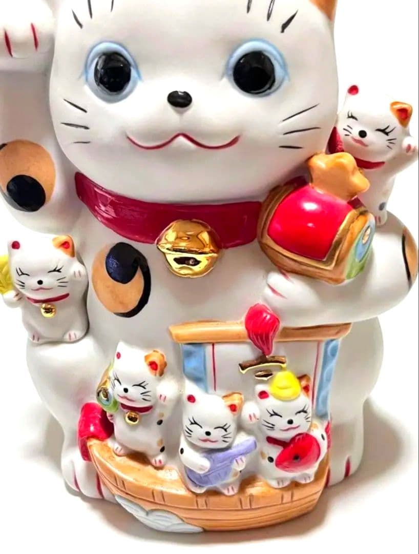 三毛猫　招き猫　七福神　置物　インテリア　縁起物